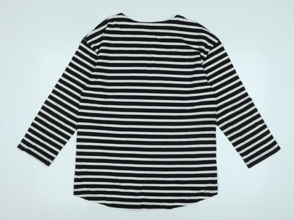 Womens UK Size XS kin Black Jersey T-Shirt