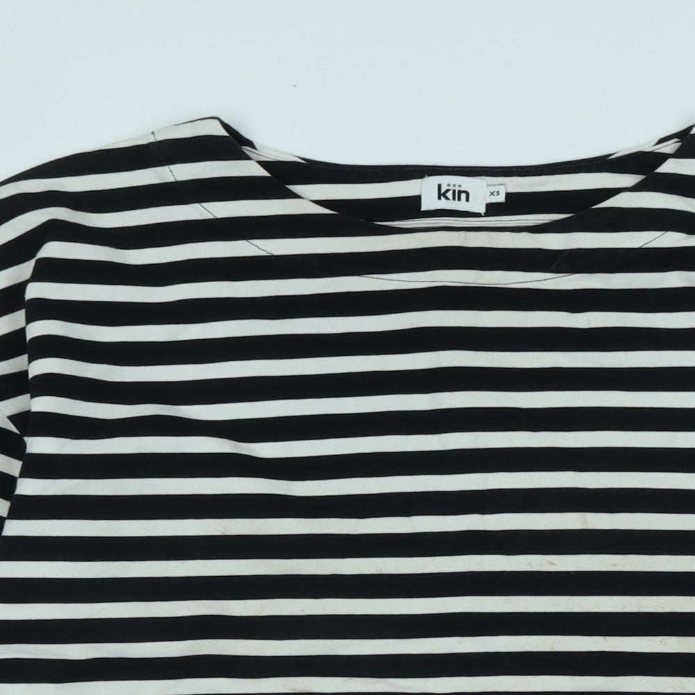 Womens UK Size XS kin Black Jersey T-Shirt