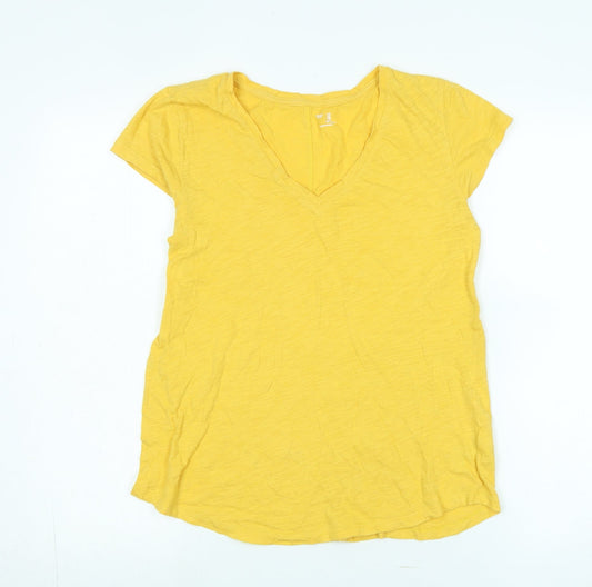 Womens UK Size S Gap Yellow Basic T-Shirt