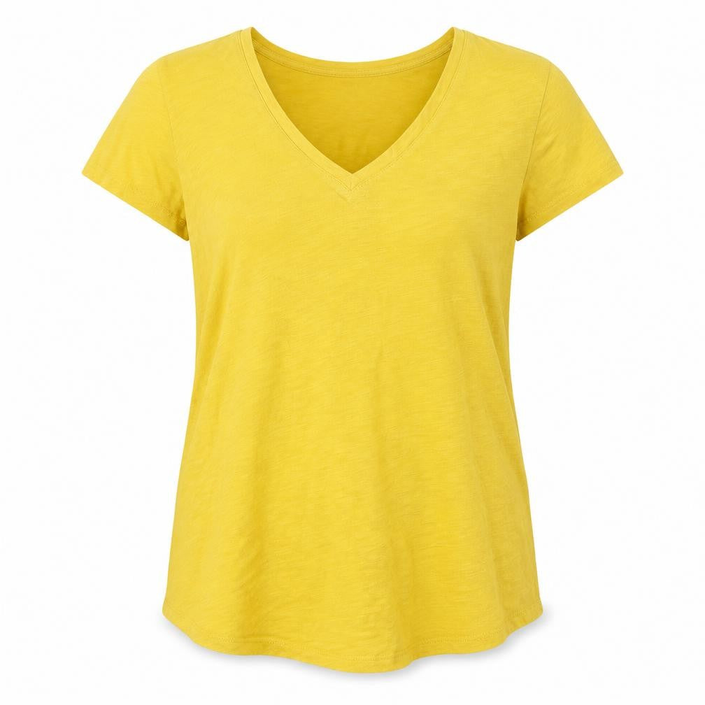 Womens UK Size S Gap Yellow Basic T-Shirt