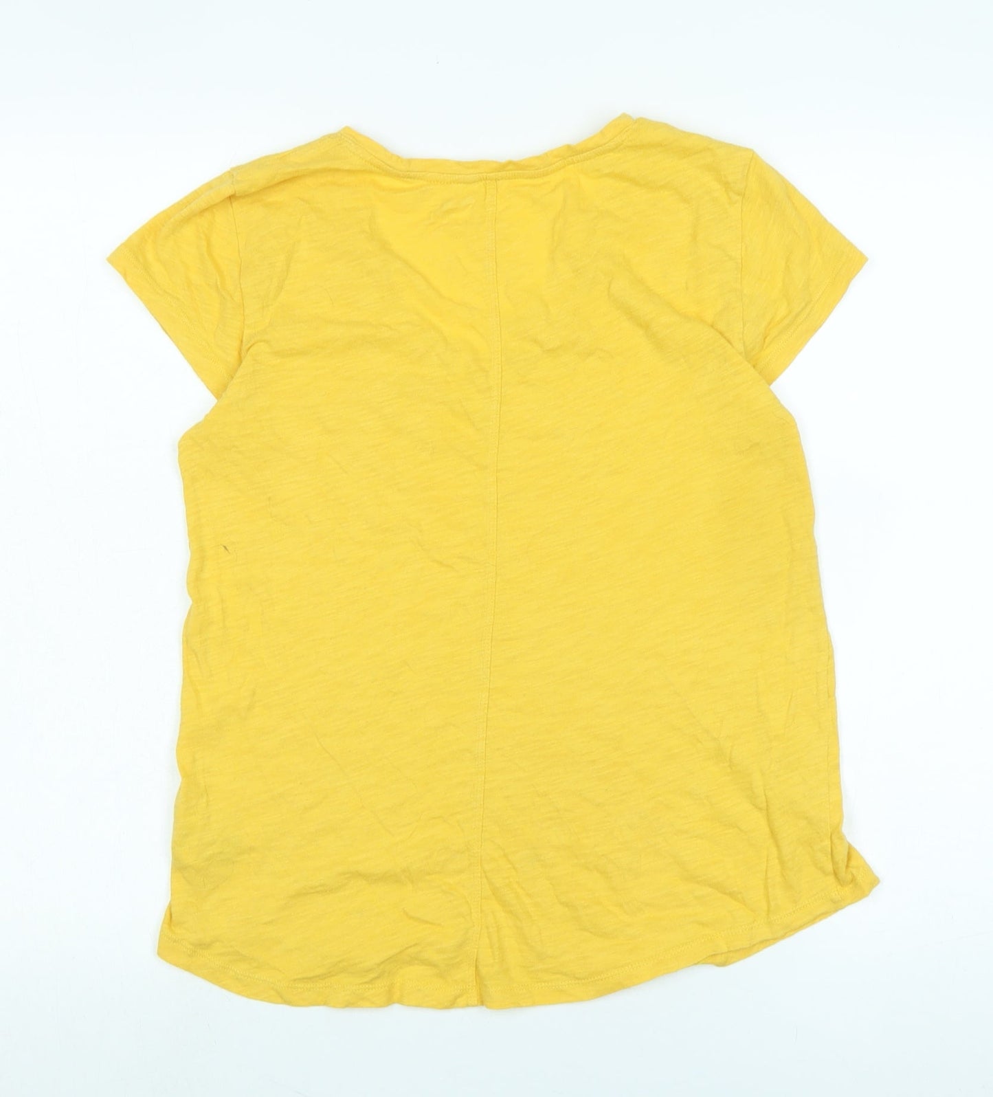 Womens UK Size S Gap Yellow Basic T-Shirt