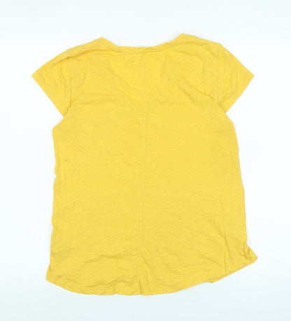 Womens UK Size S Gap Yellow Basic T-Shirt