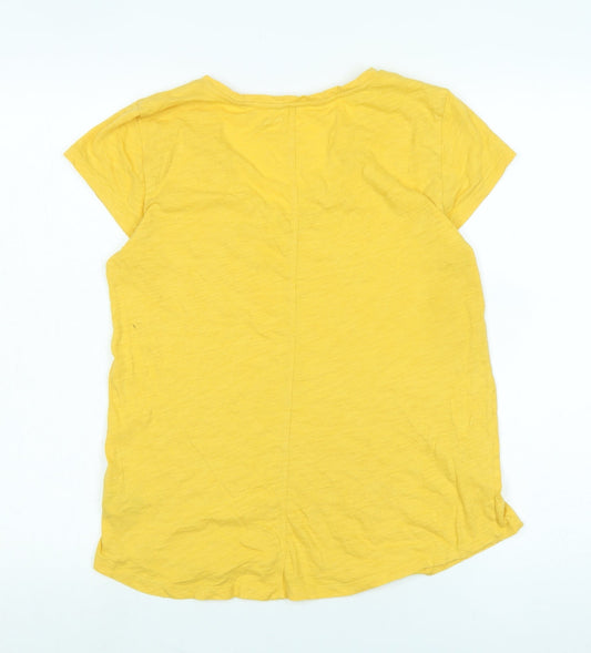 Womens UK Size S Gap Yellow Basic T-Shirt
