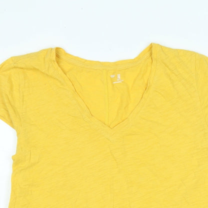 Womens UK Size S Gap Yellow Basic T-Shirt