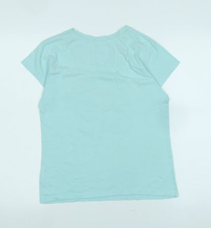 Womens UK Size XS Friends Blue Basic T-Shirt