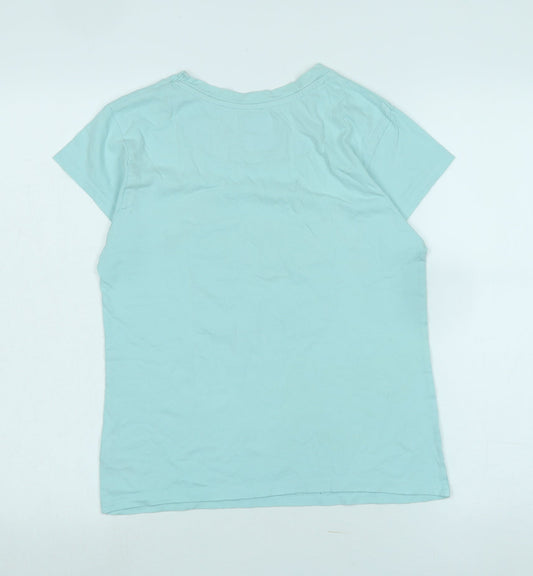 Womens UK Size XS Friends Blue Basic T-Shirt