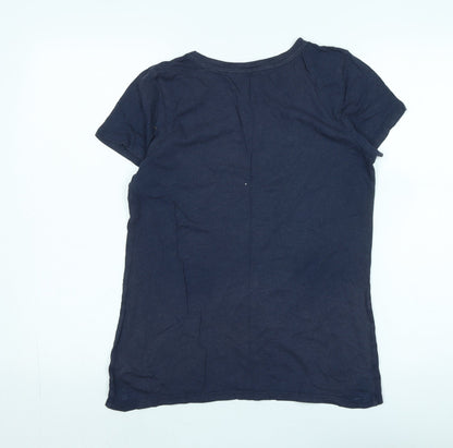 Womens UK Size M Gap Blue Basic T-Shirt