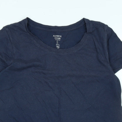 Womens UK Size M Gap Blue Basic T-Shirt
