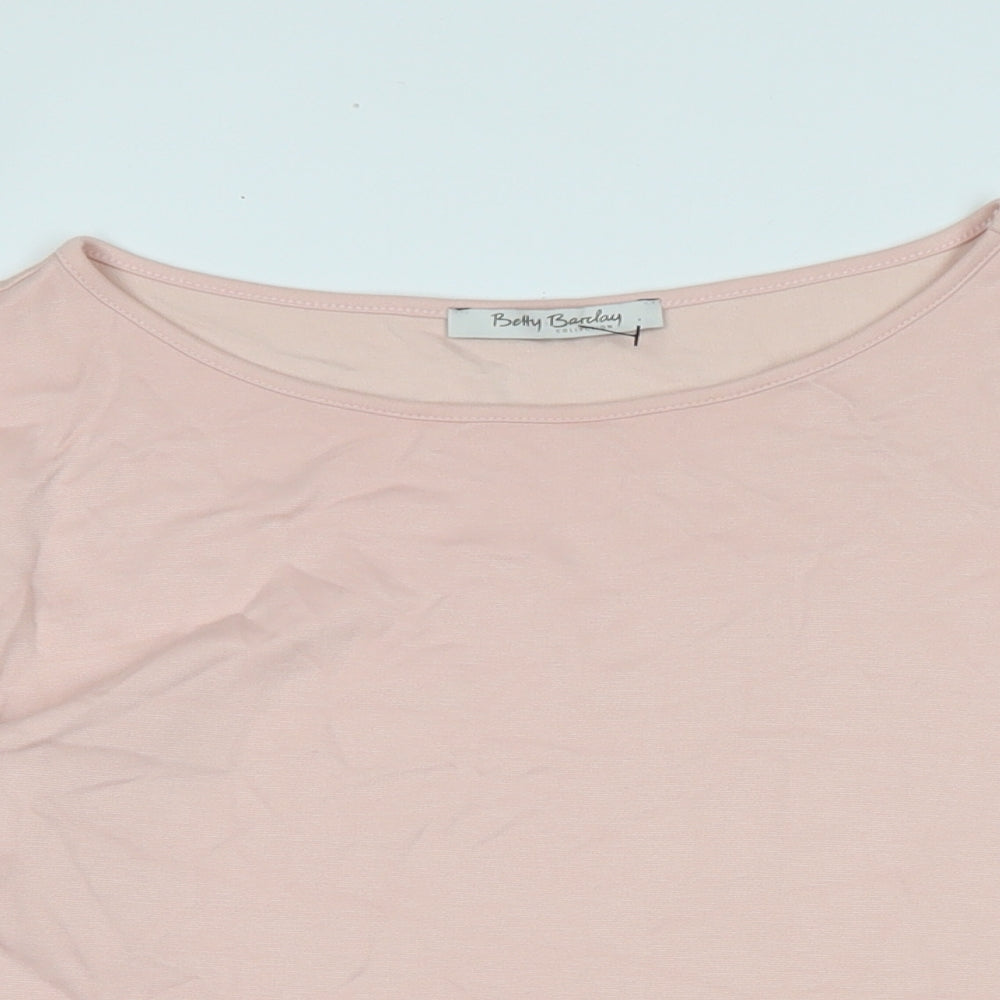 Womens UK Size 12 Betty Barclay Pink Basic Blouse