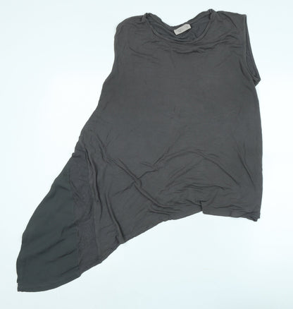 Womens UK Size L Label Lab Grey Tunic T-Shirt