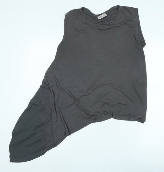 Womens UK Size L Label Lab Grey Tunic T-Shirt