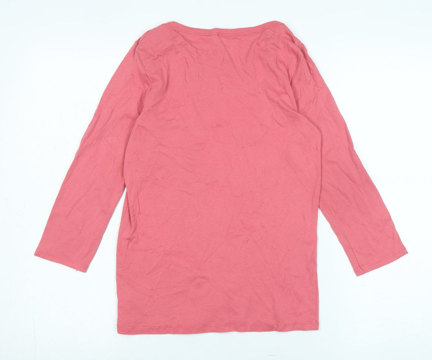 Womens UK Size M United Colors of Benetton Pink Jersey T-Shirt