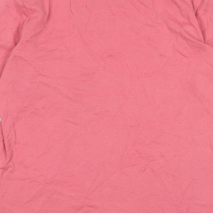 Womens UK Size M United Colors of Benetton Pink Jersey T-Shirt