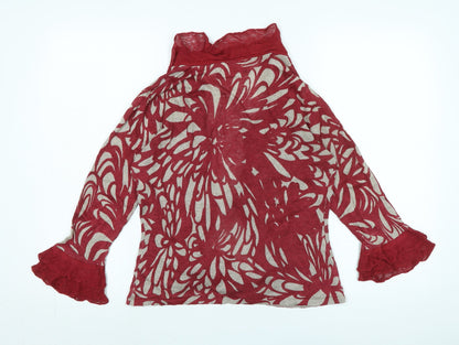 Womens UK Size 10 Soon Red Cardigan Jumper