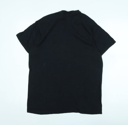 Winterfell Mens Black Cotton T-Shirt Size M Crew Neck - Logo - Winterfell Beer