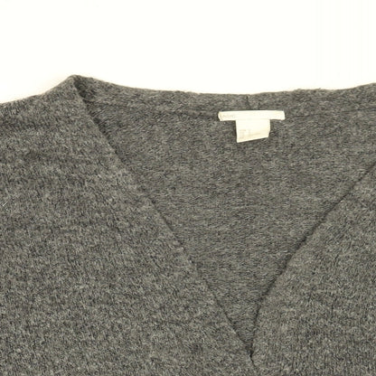 H&M Womens Grey V-Neck Acrylic Cardigan Jumper Size S