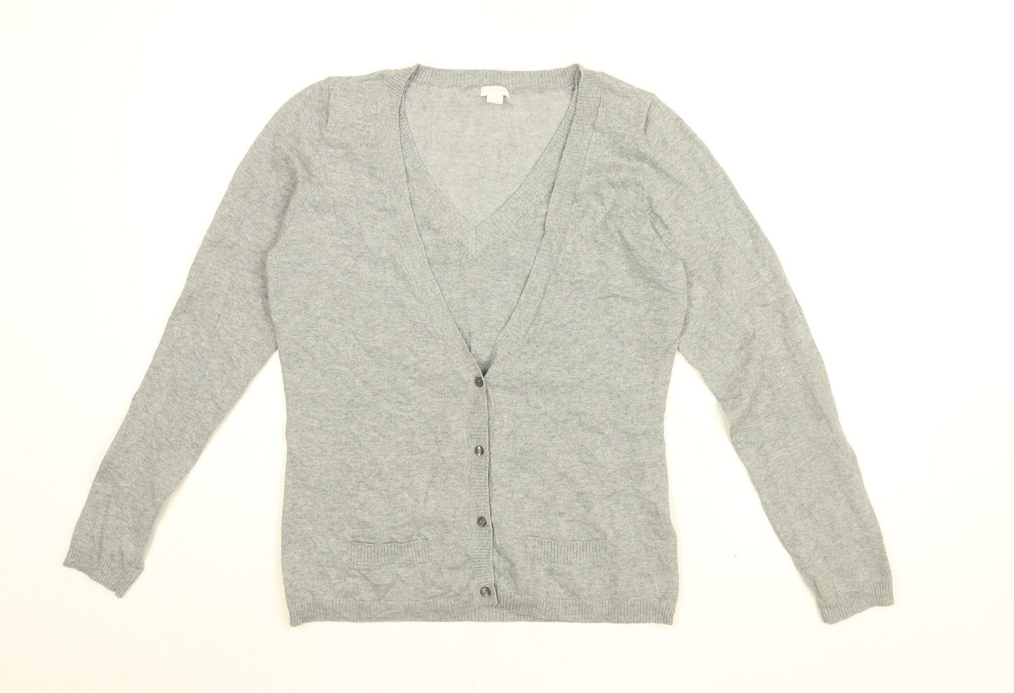 Womens UK Size 10 TCM Grey Basic Button-Up