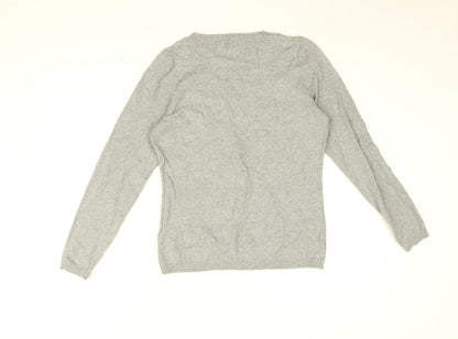 Womens UK Size 10 TCM Grey Basic Button-Up
