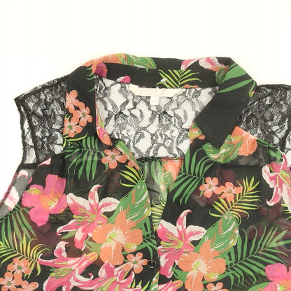 Womens UK Size 14 Julien Macdonald Black Basic Blouse