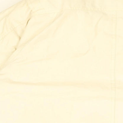 Towne Mens Ivory Overcoat Coat Size L Zip