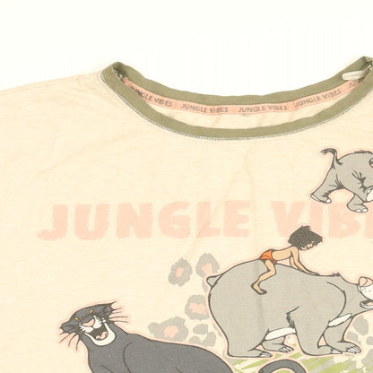 Disney Womens Beige Solid Polyester Top Dress Size XL - The Jungle Book, Jungle Vibes