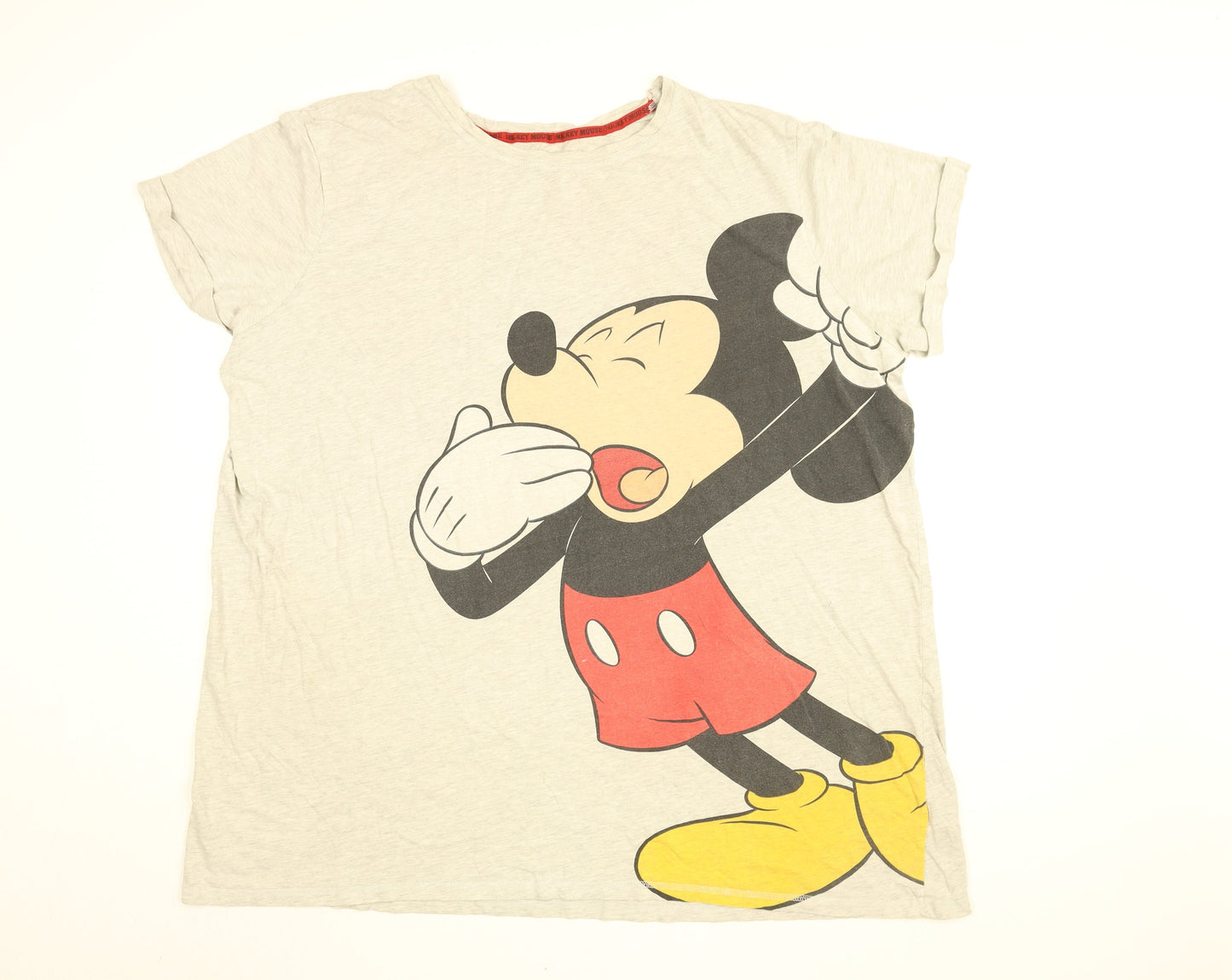 Womens UK Size 2XL Disney Grey Basic T-Shirt