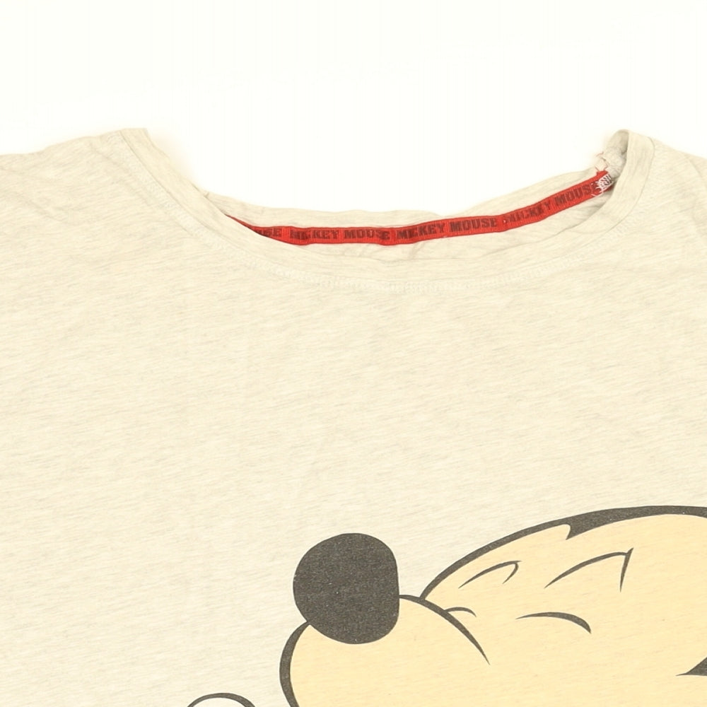 Womens UK Size 2XL Disney Grey Basic T-Shirt