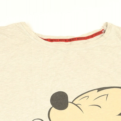 Womens UK Size 2XL Disney Grey Basic T-Shirt