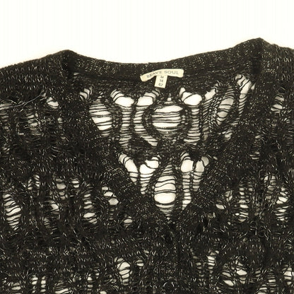 Womens UK Size 14 Brave Soul Black Cardigan Jumper