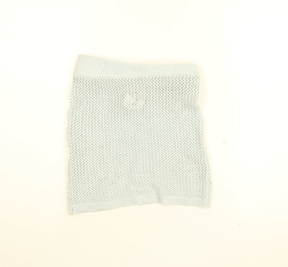 COLLUSION Womens Blue Acrylic Mini Skirt Size 8