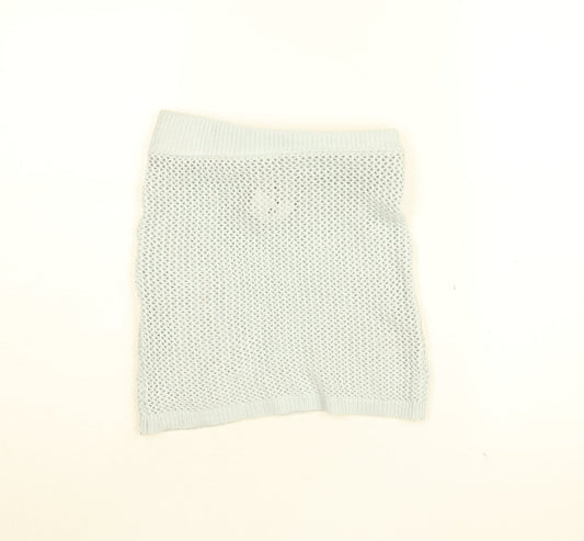 COLLUSION Womens Blue Acrylic Mini Skirt Size 8