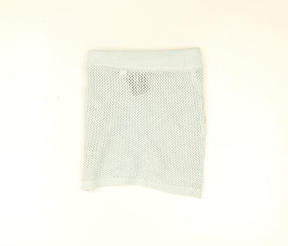 COLLUSION Womens Blue Acrylic Mini Skirt Size 8
