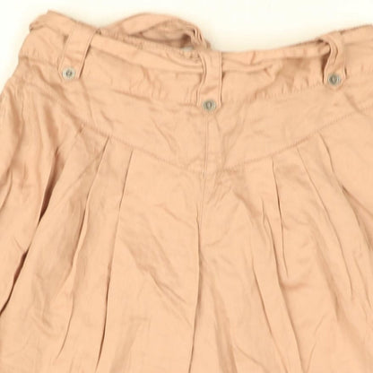 French Connection Womens Pink Cotton Paperbag Shorts Size 6 L5 in Regular Button - Belted