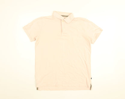 Gap Mens Pink Cotton Polo Size S Collared Button
