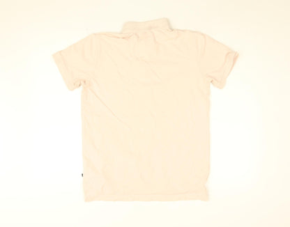 Gap Mens Pink Cotton Polo Size S Collared Button