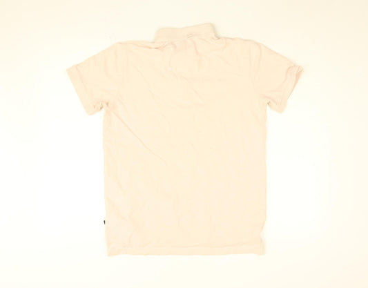 Gap Mens Pink Cotton Polo Size S Collared Button