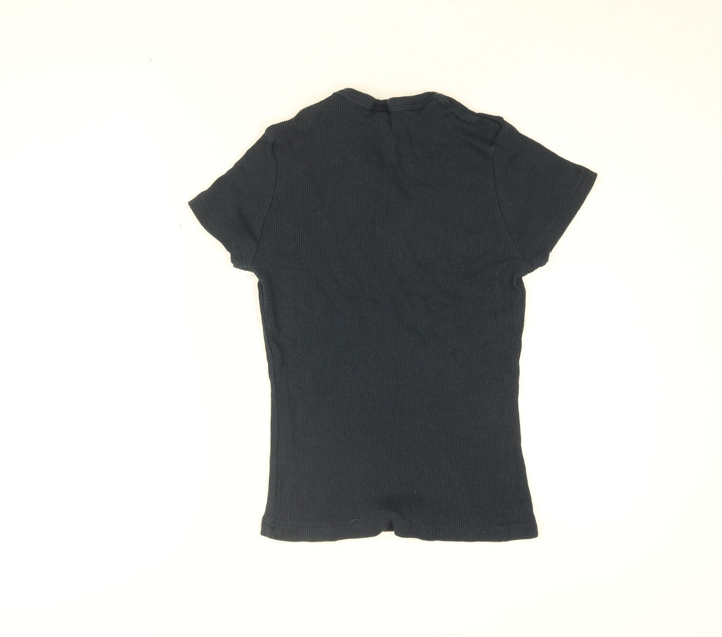 Womens UK Size 12 Cotton Traders Blue Basic T-Shirt