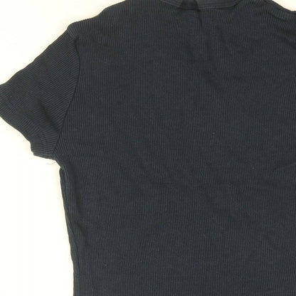 Womens UK Size 12 Cotton Traders Blue Basic T-Shirt