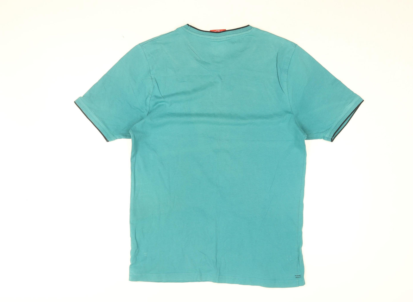 Slazenger Mens Blue Cotton T-Shirt Size S Round Neck