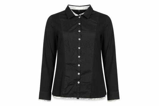 Tinta Womens Black Cotton Basic Button-Up Size 16 Collared