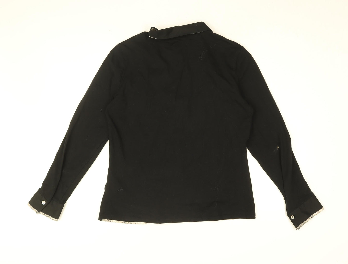 Tinta Womens Black Cotton Basic Button-Up Size 16 Collared