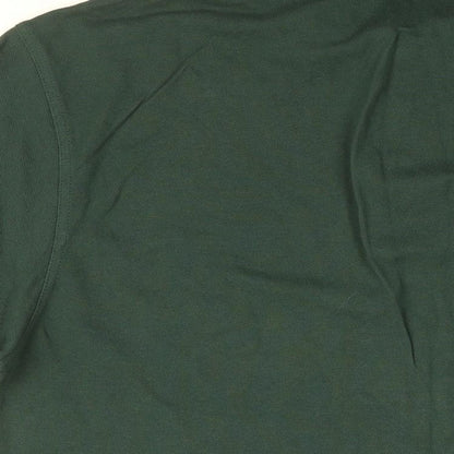 Lanark Golf Club Mens Green Cotton Polo Size L Collared Button
