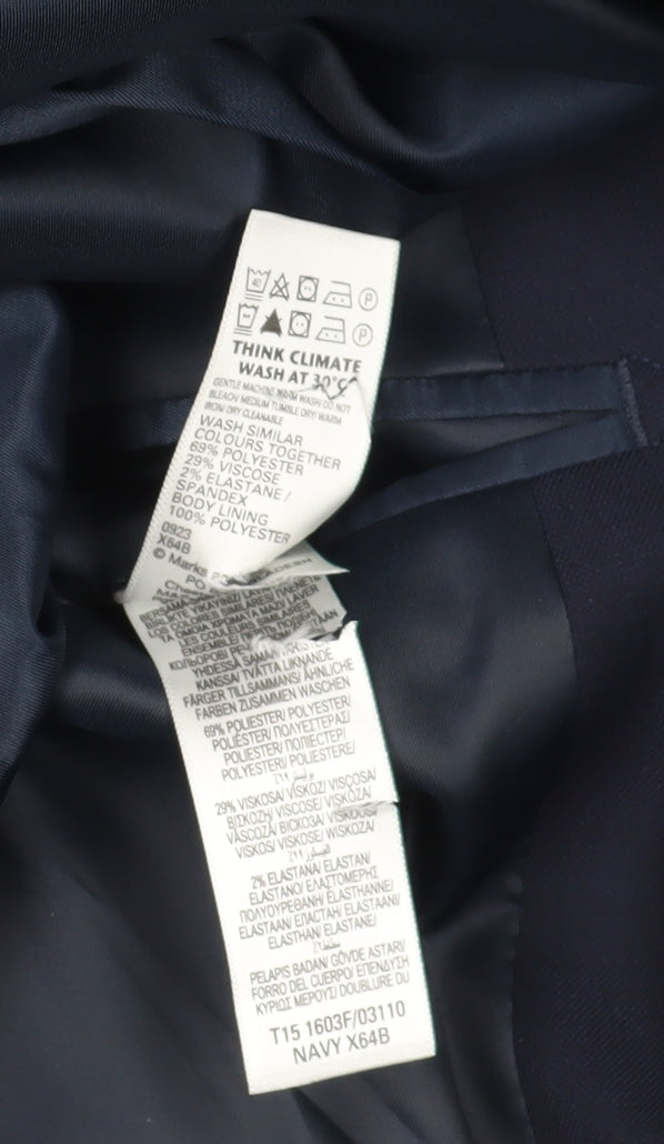 Mens UK Size 38 Marks and Spencer Regular Blue Suit Jacket
