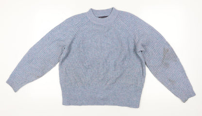 Womens UK Size M Marks and Spencer Blue Pullover Jumper