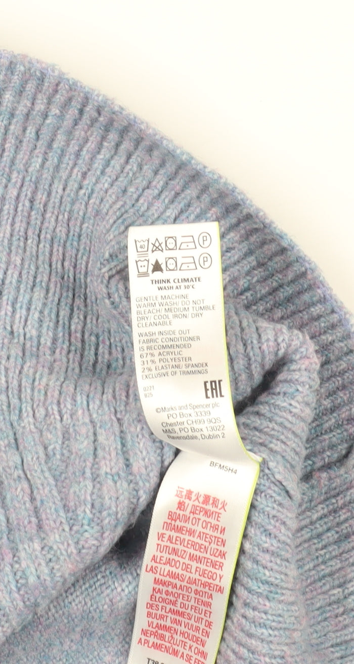 Womens UK Size M Marks and Spencer Blue Pullover Jumper
