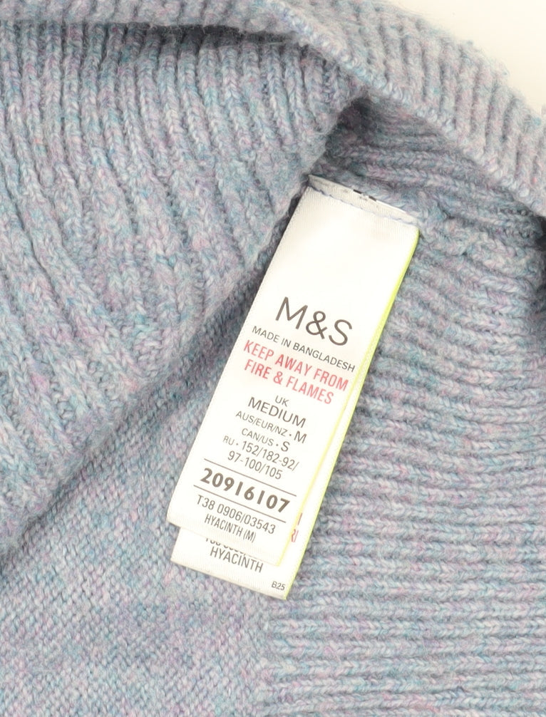 Womens UK Size M Marks and Spencer Blue Pullover Jumper