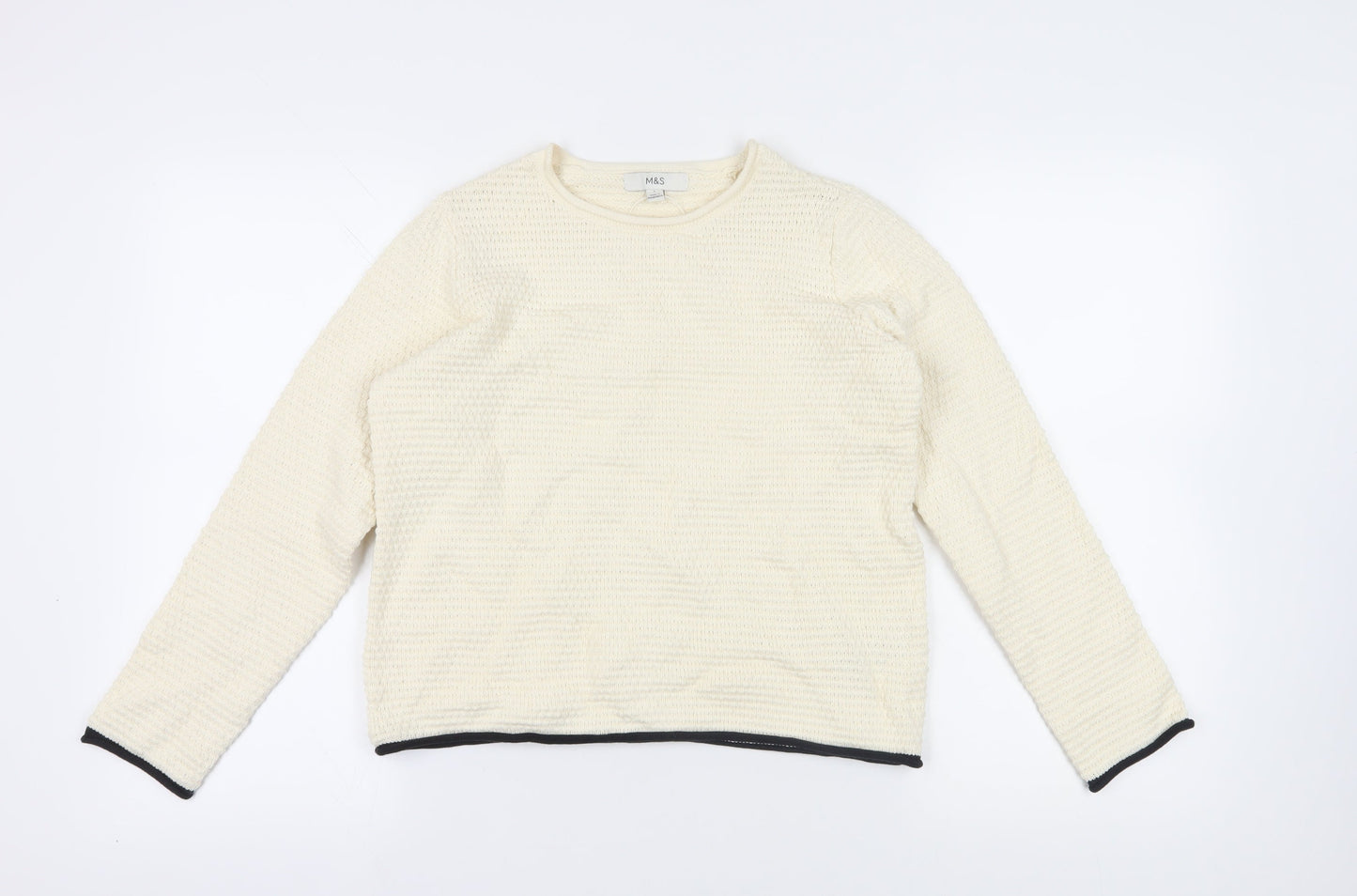 Womens UK Size S Marks and Spencer Ivory Pullover Jumper