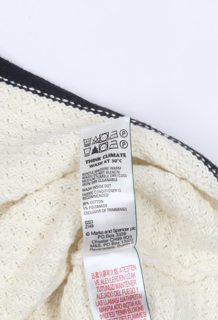 Womens UK Size S Marks and Spencer Ivory Pullover Jumper