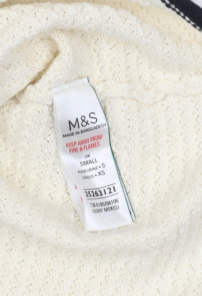 Womens UK Size S Marks and Spencer Ivory Pullover Jumper