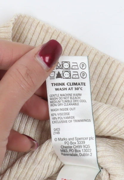 Womens UK Size 12 Marks and Spencer Beige  Tank
